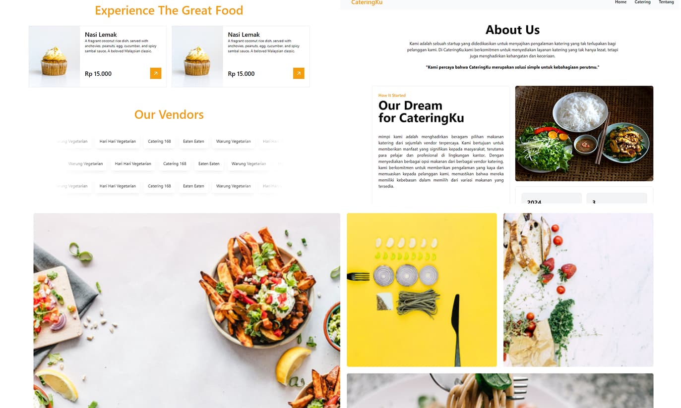 HTML, CSS, JavaScript - CateringKu Website